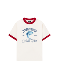 Áo Thun Ringer Relaxed Fit Ocean Dolphin Lover