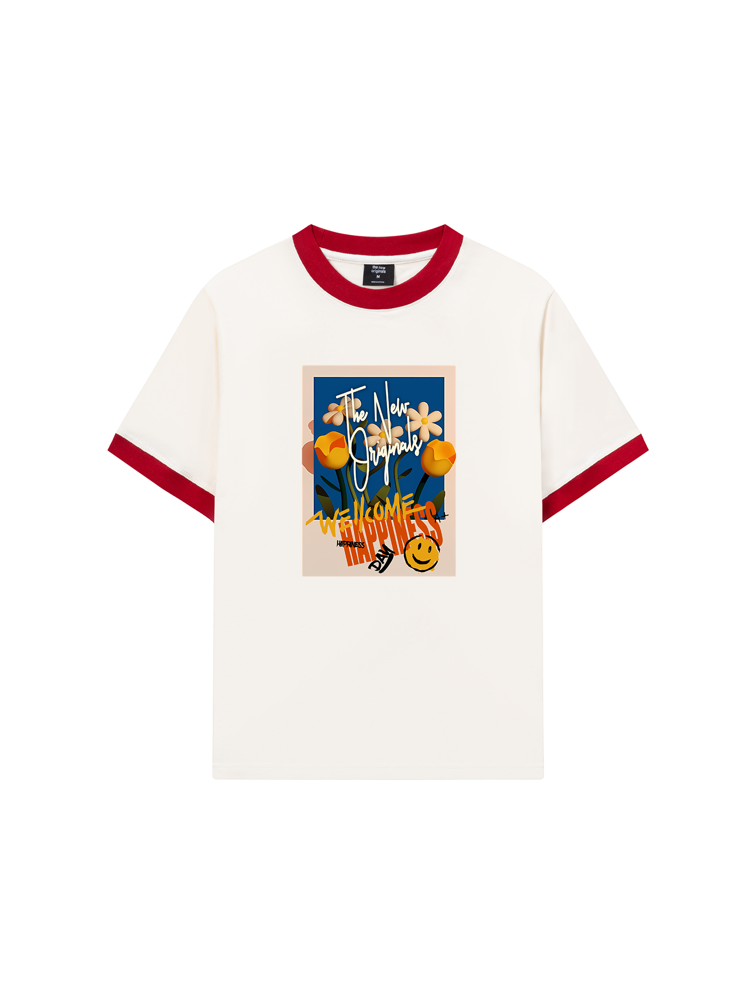 Áo Thun Ringer Relaxed Fit Be Bold Wellcome Happiness