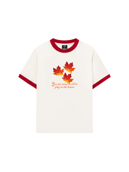 Áo Thun Ringer Relaxed Fit Autumn Play In The Leaves