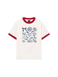 Áo Thun Ringer Relaxed Fit Ocean Blue Vibes