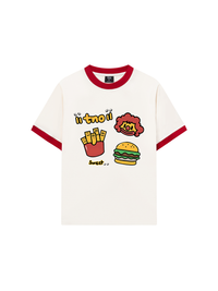 Áo Thun Ringer Relaxed Fit Sweet Pastry Burger Fry