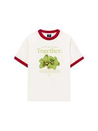 Áo Thun Ringer Relaxed Fit Summer Vibes Green Flower