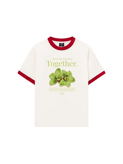 Áo Thun Ringer Relaxed Fit Summer Vibes Green Flower