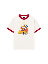 Áo Thun Ringer Relaxed Fit Drive Slowly_