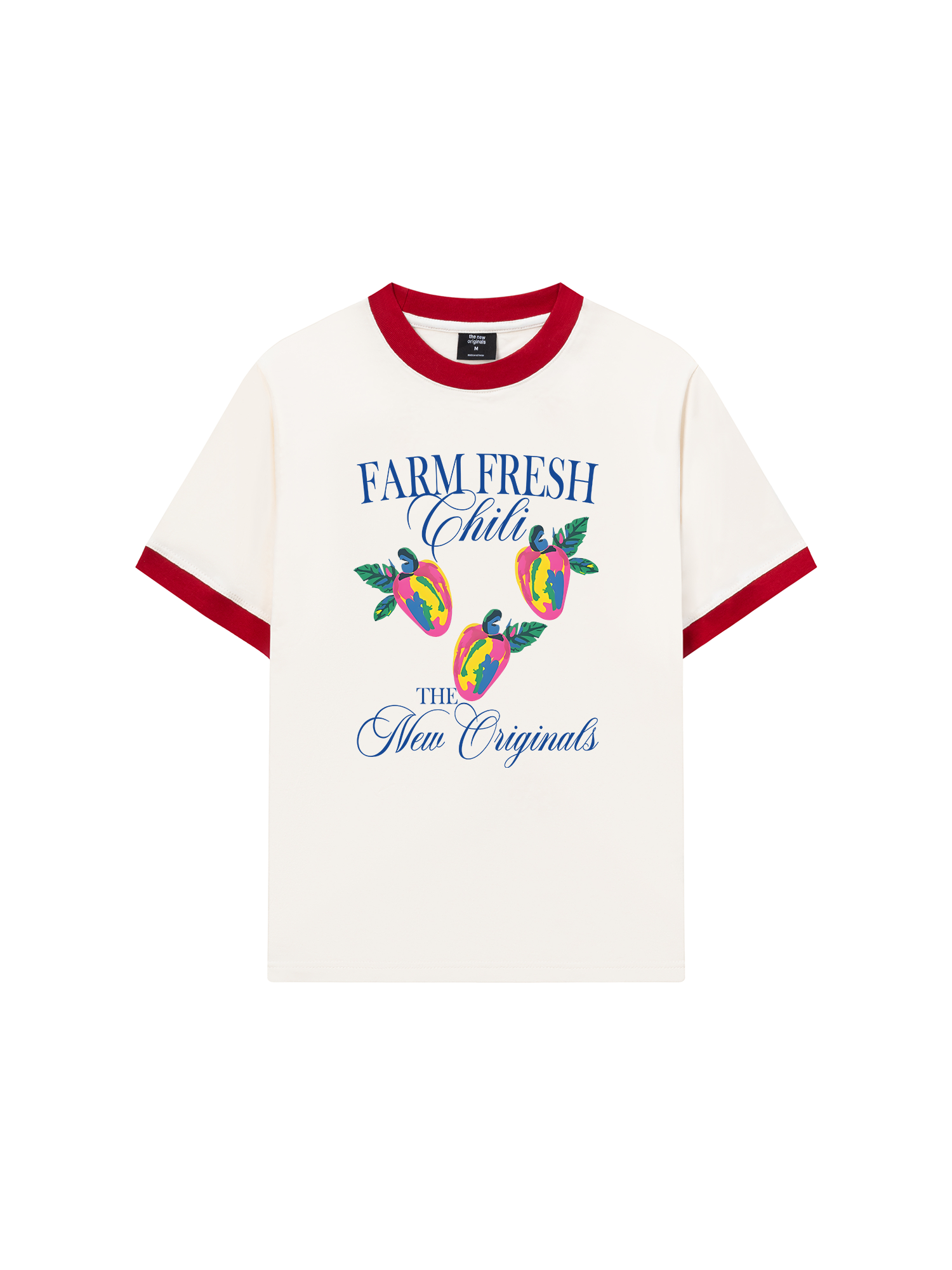 Áo Thun Ringer Relaxed Fit Summer Vibes Farm Fresh Chili