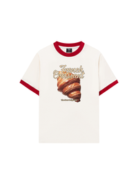 Áo Thun Ringer Relaxed Fit Foody French Croissant
