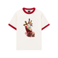 Áo Thun Ringer Relaxed Fit Gem Cross Ice Cream