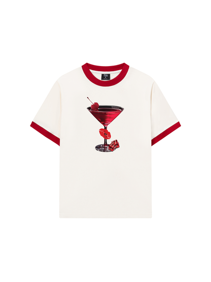 Áo Thun Ringer Relaxed Fit Seductive Night Cherry Goblet