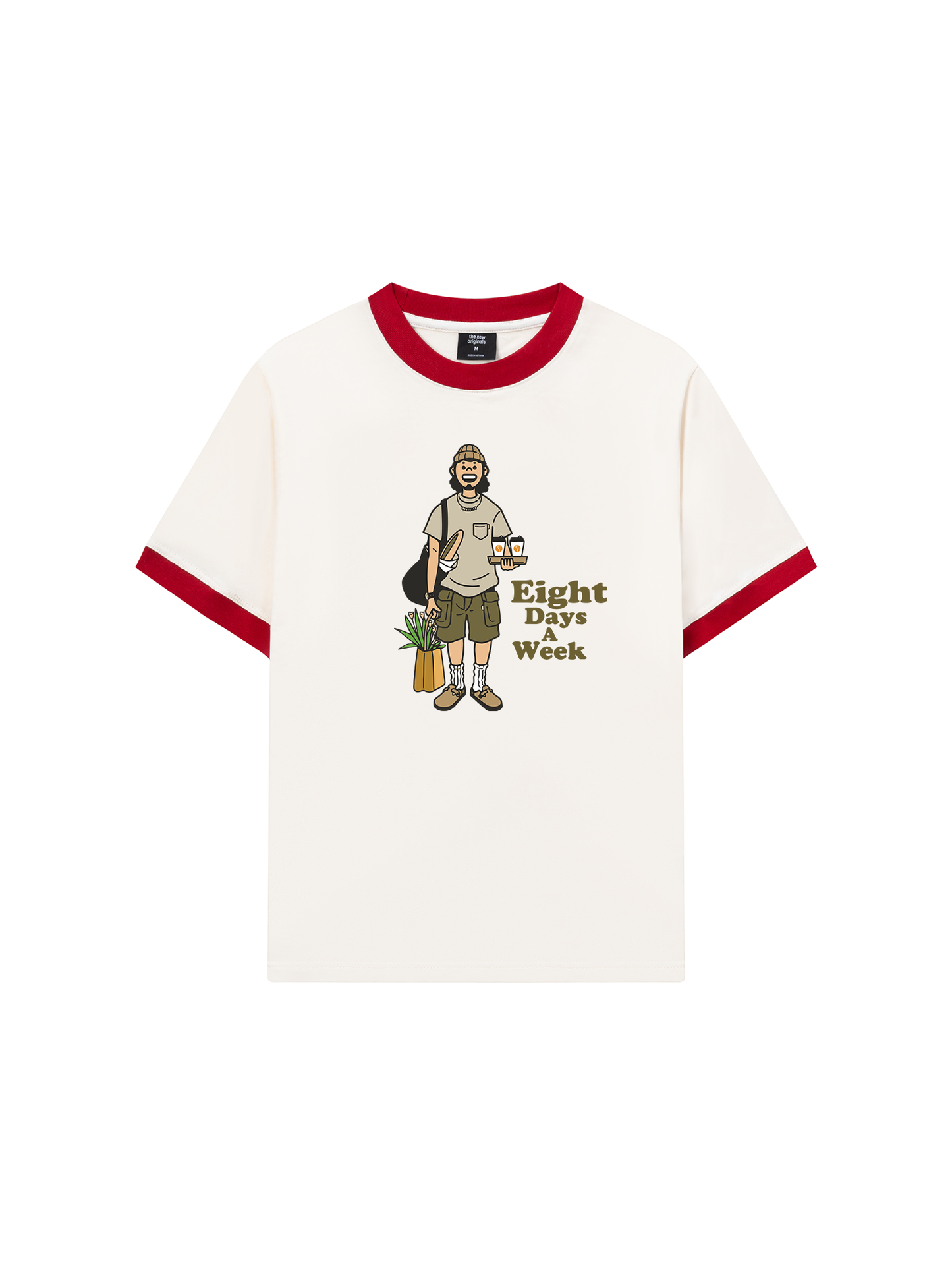 Áo Thun Ringer Relaxed Fit Go Out Coffee & Bread
