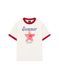 Áo Thun Ringer Relaxed Fit Summer Vibes Beach