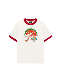 Áo Thun Ringer Relaxed Fit Meow Meow Watermelon