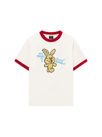 Áo Thun Ringer Relaxed Fit My Name Is Fuzzy Rabbit