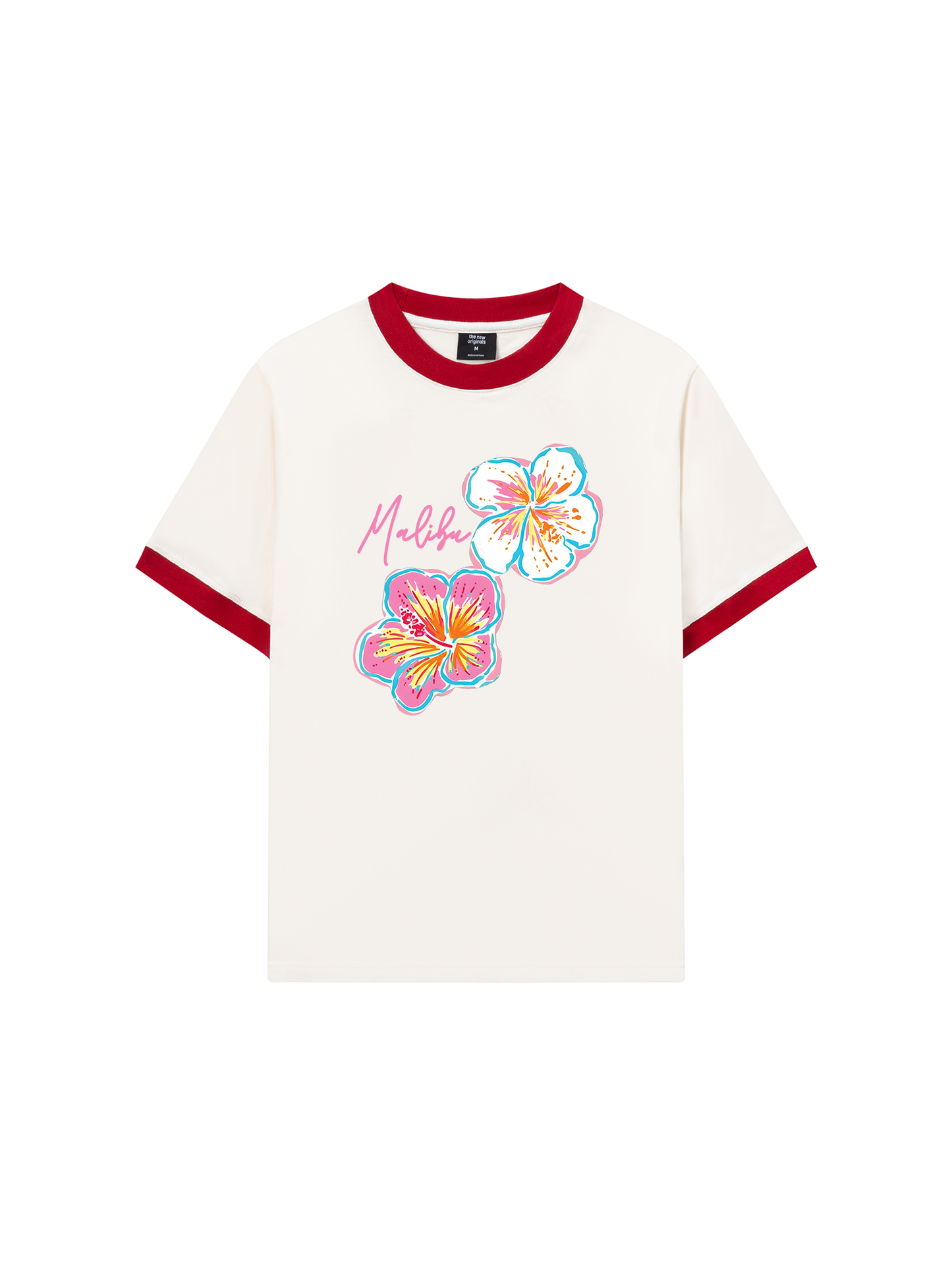 Áo Thun Ringer Relaxed Fit Summer Vibes Malibu Floral