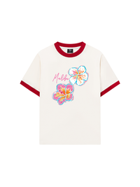 Áo Thun Ringer Relaxed Fit Summer Vibes Malibu Floral