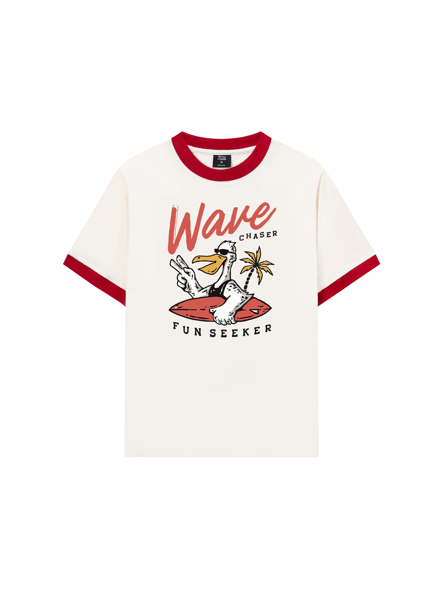 Áo Thun Ringer Relaxed Fit Ocean Duck Waves