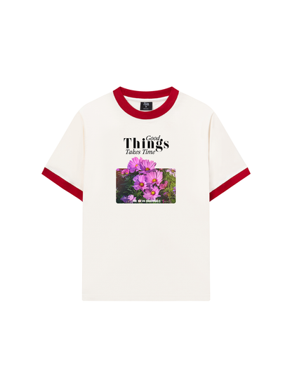 Áo Thun Ringer Relaxed Fit Good Things Take Time