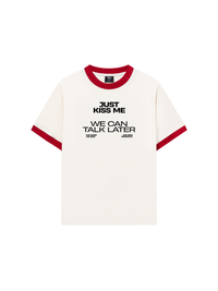 Áo Thun Ringer Relaxed Fit Life Vibe Just Kiss Me