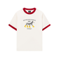 Áo Thun Ringer Relaxed Fit Animal Cute Puppy Yellow Boots