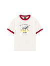 Áo Thun Ringer Relaxed Fit Animal Cute Puppy Yellow Boots
