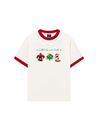 Áo Thun Ringer Relaxed Fit Animal Mood Cold Hand Warrm Heart