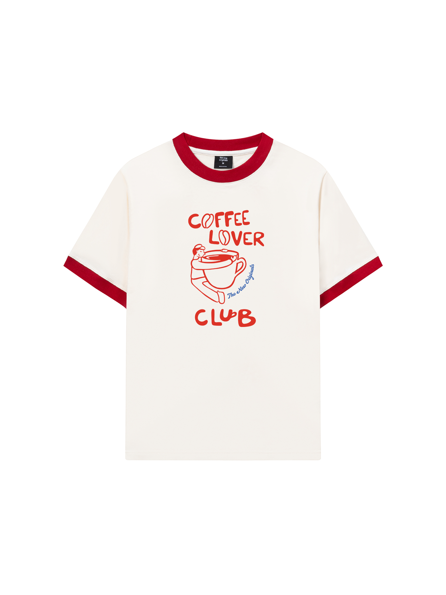 Áo Thun Ringer Relaxed Fit coffee lover club-01