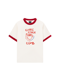 Áo Thun Ringer Relaxed Fit coffee lover club-01