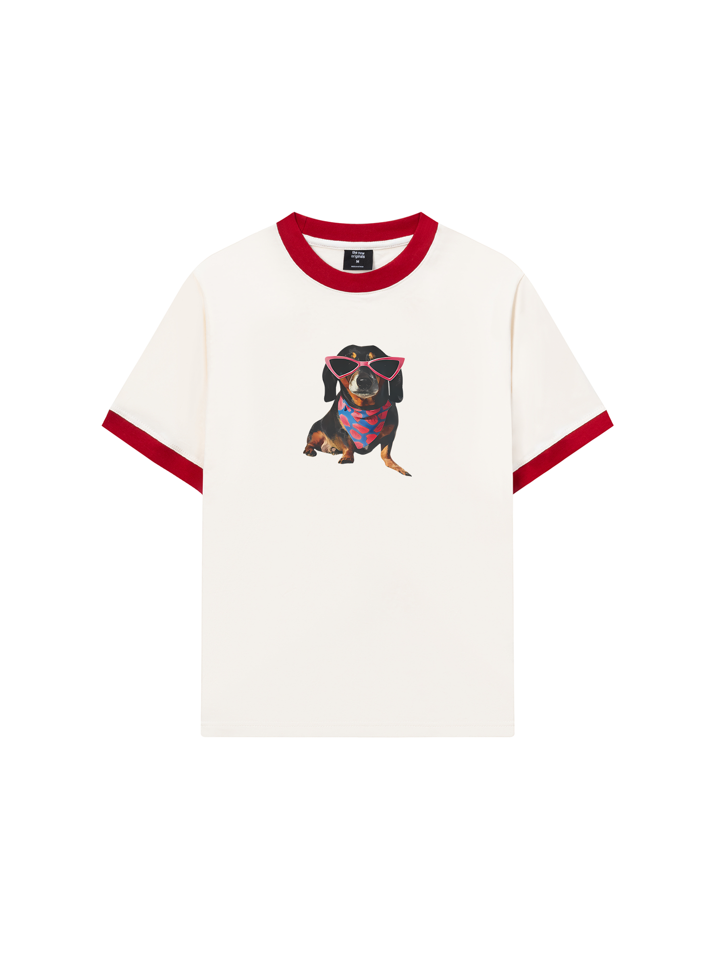 Áo Thun Ringer Relaxed Fit Animal Pink Glasses