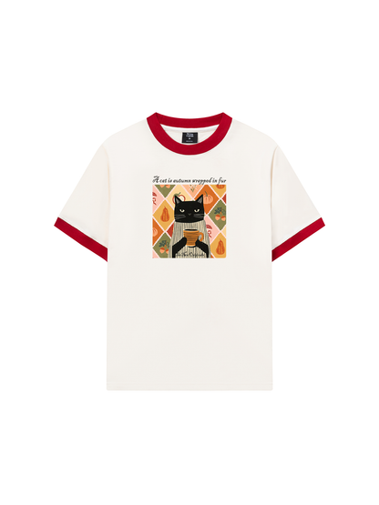 Áo Thun Ringer Relaxed Fit  A Cat