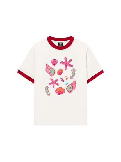 Áo Thun Ringer Relaxed Fit Suummer Vibes Sea Life