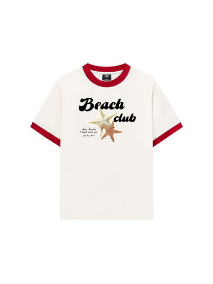 Áo Thun Ringer Relaxed Fit Ocean Beach Club
