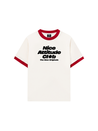 Áo Thun Ringer Relaxed Fit Life Vibe Nice Attitude