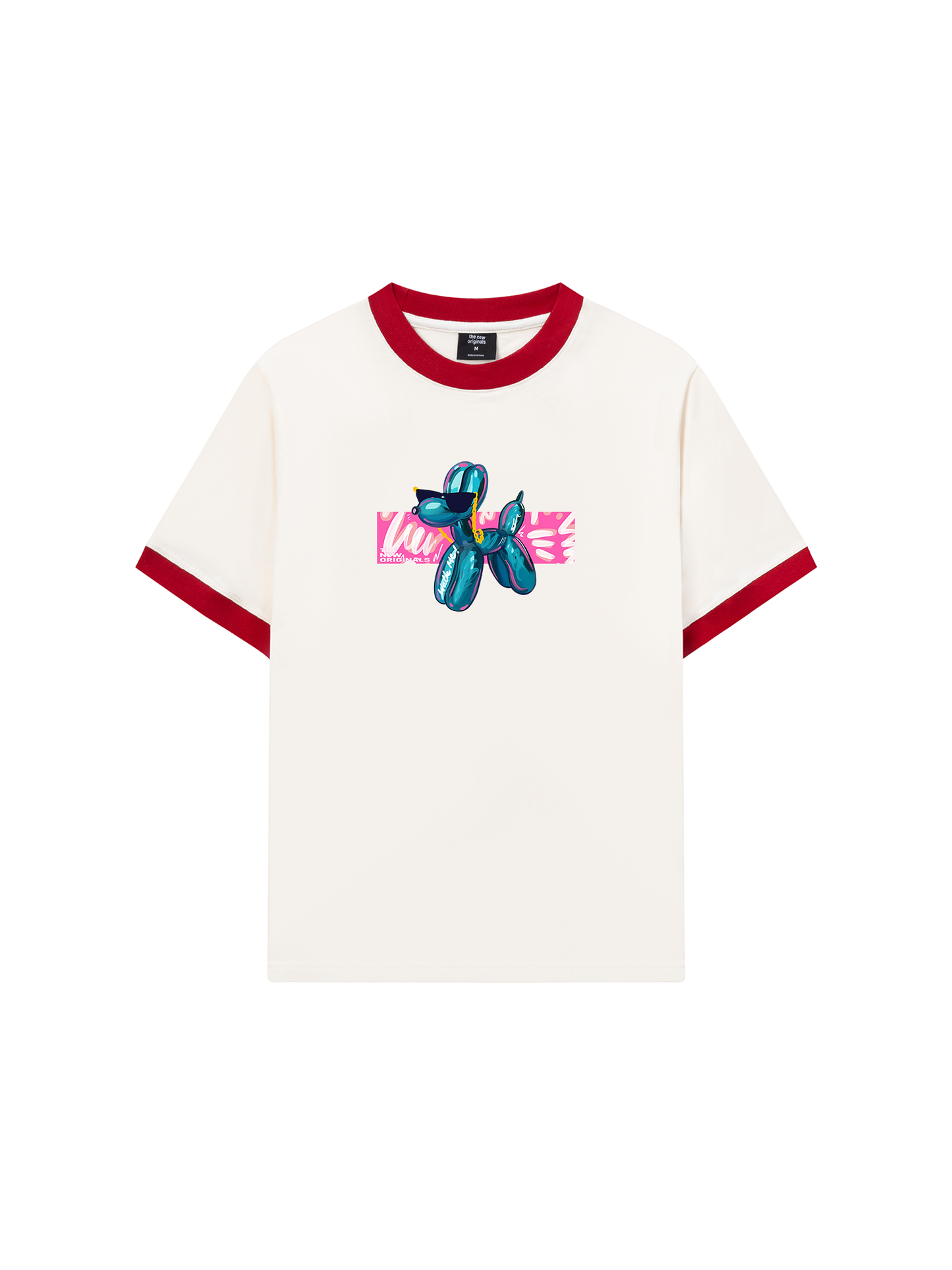 Áo Thun Ringer Relaxed Fit Balloon Dog Walk Me