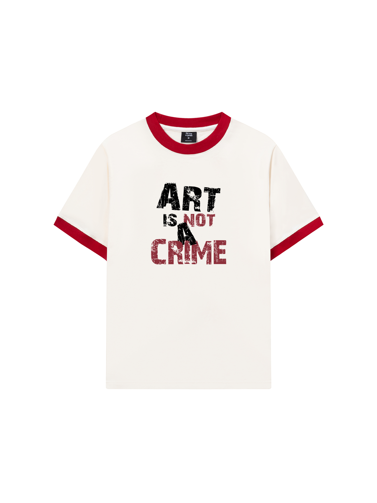 Áo Thun Ringer Relaxed Fit Be Bold Art Is Not A Crime