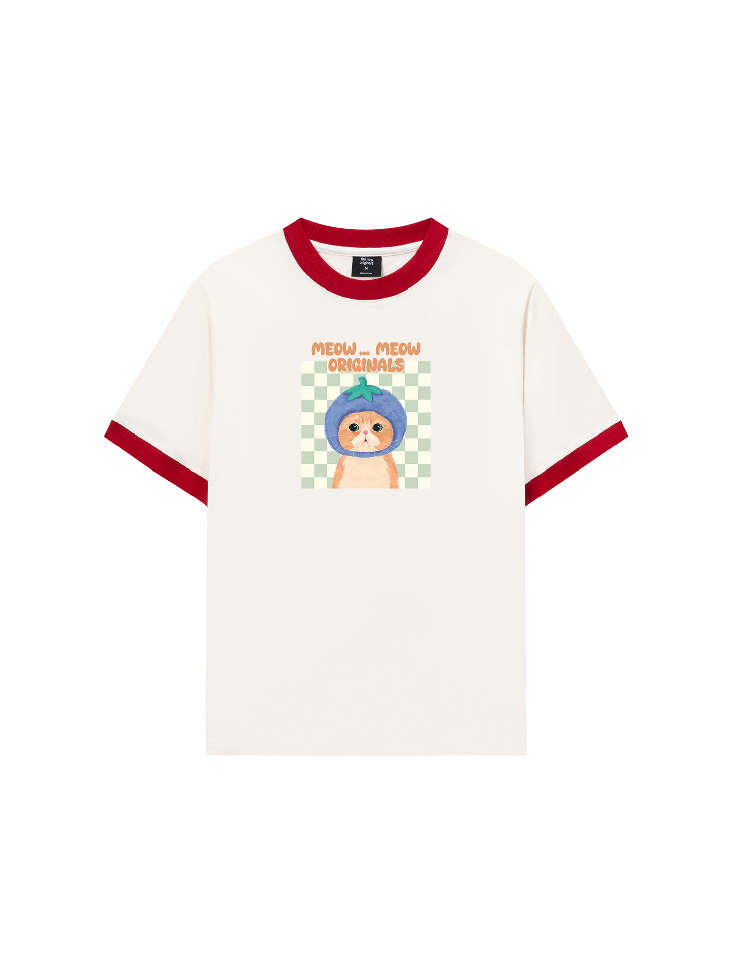 Áo Thun Ringer Relaxed Fit Animal Meow