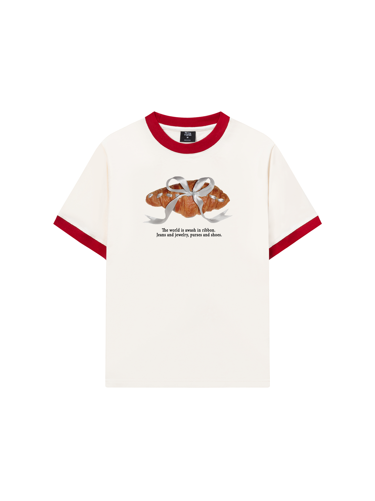 Áo Thun Ringer Relaxed Fit Sweet Pastry Silver Bow