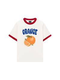 Áo Thun Ringer Relaxed Fit Summer Vibes Blue Orange