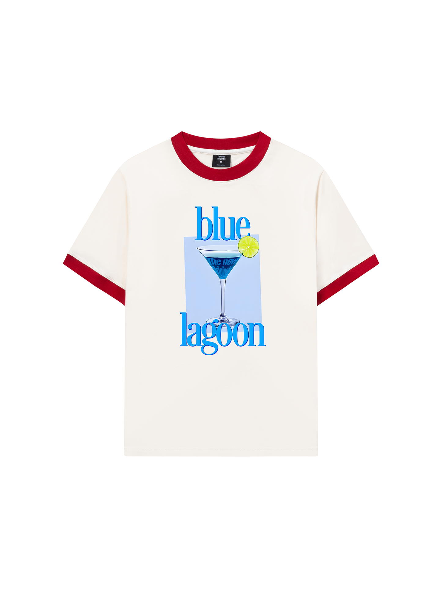 Áo Thun Ringer Relaxed Fit Fresh Blue Lagoon