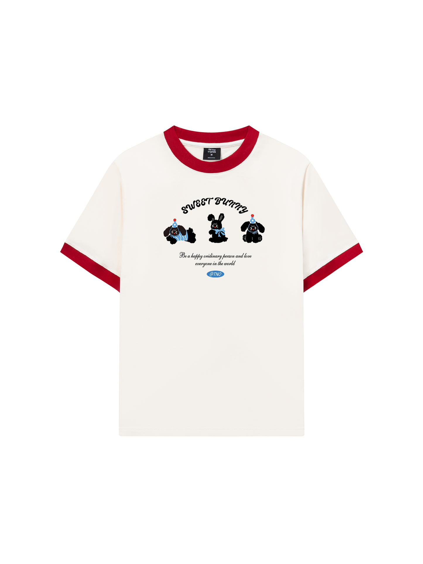 Áo Thun Ringer Relaxed Fit Sweet Bunny