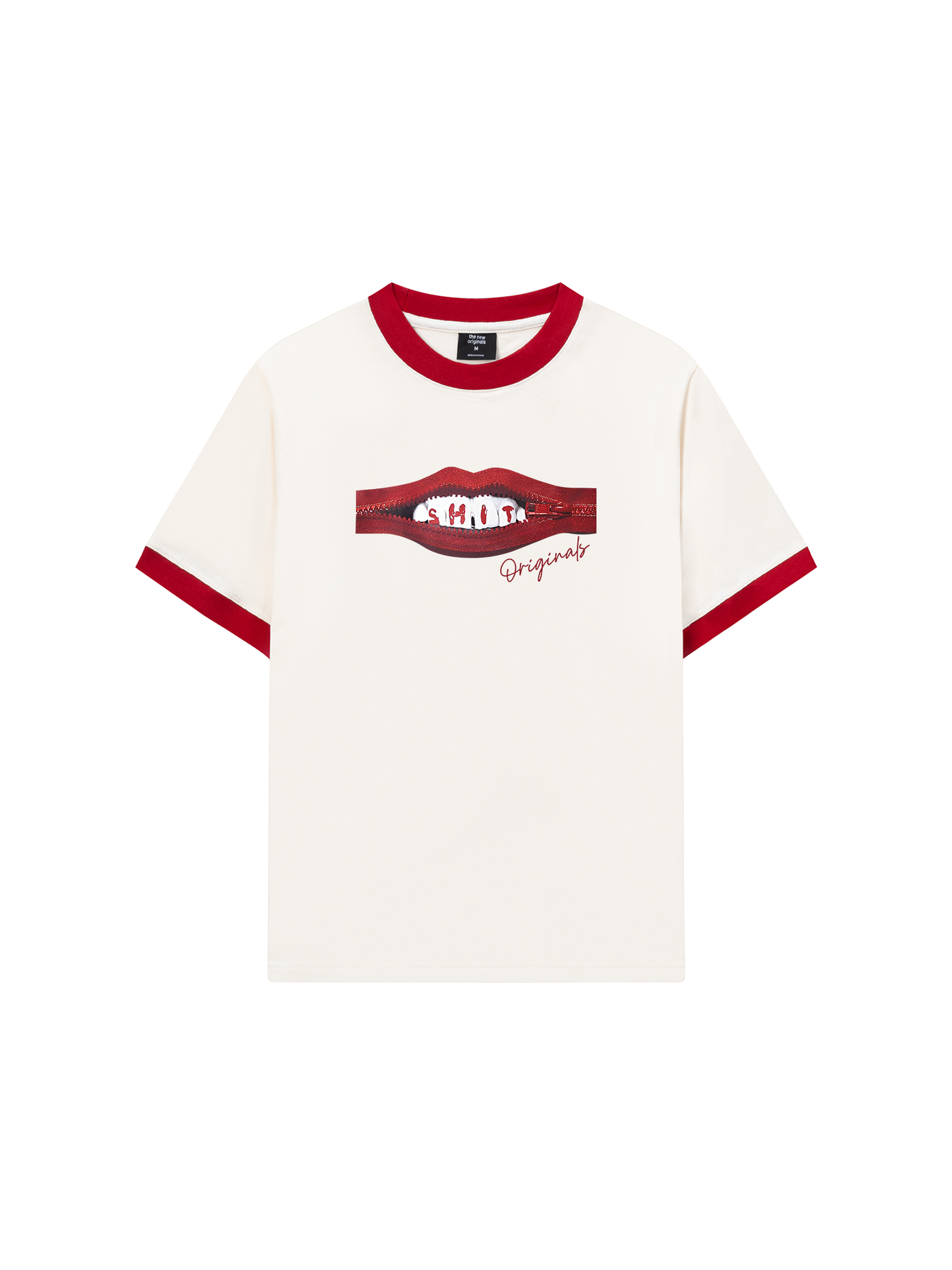 Áo Thun Ringer Relaxed Fit Teeth Zip Classic