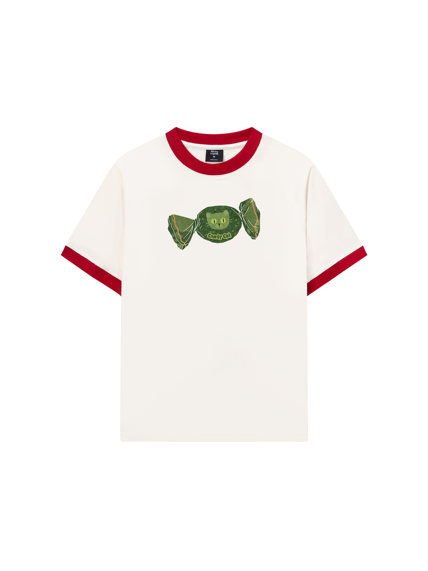 Áo Thun Ringer Relaxed Fit Candy Cat