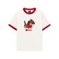 Áo Thun Ringer Relaxed Fit Animal Cute Puppy With Cherry