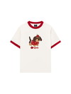 Áo Thun Ringer Relaxed Fit Animal Cute Puppy With Cherry