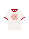 Áo Thun Ringer Relaxed Fit Flower Cat