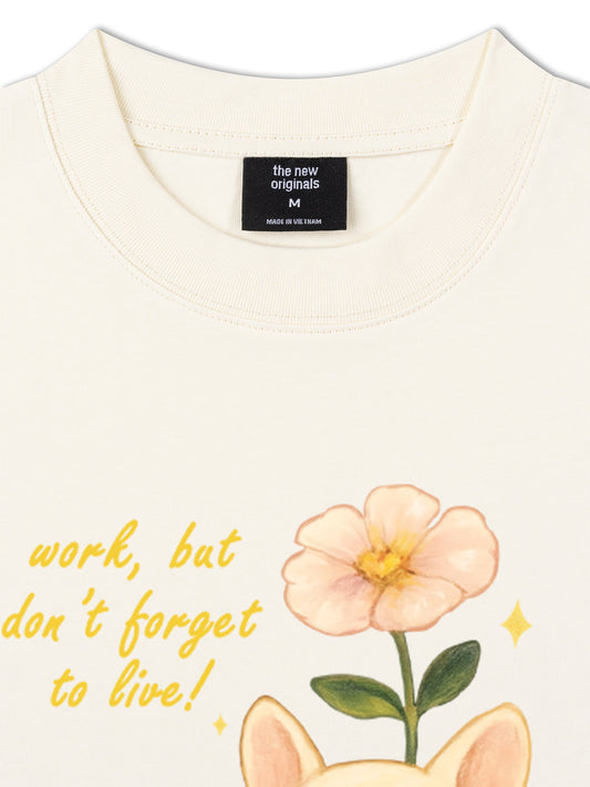 Áo Thun Relaxed Fit  Work & Live Dog