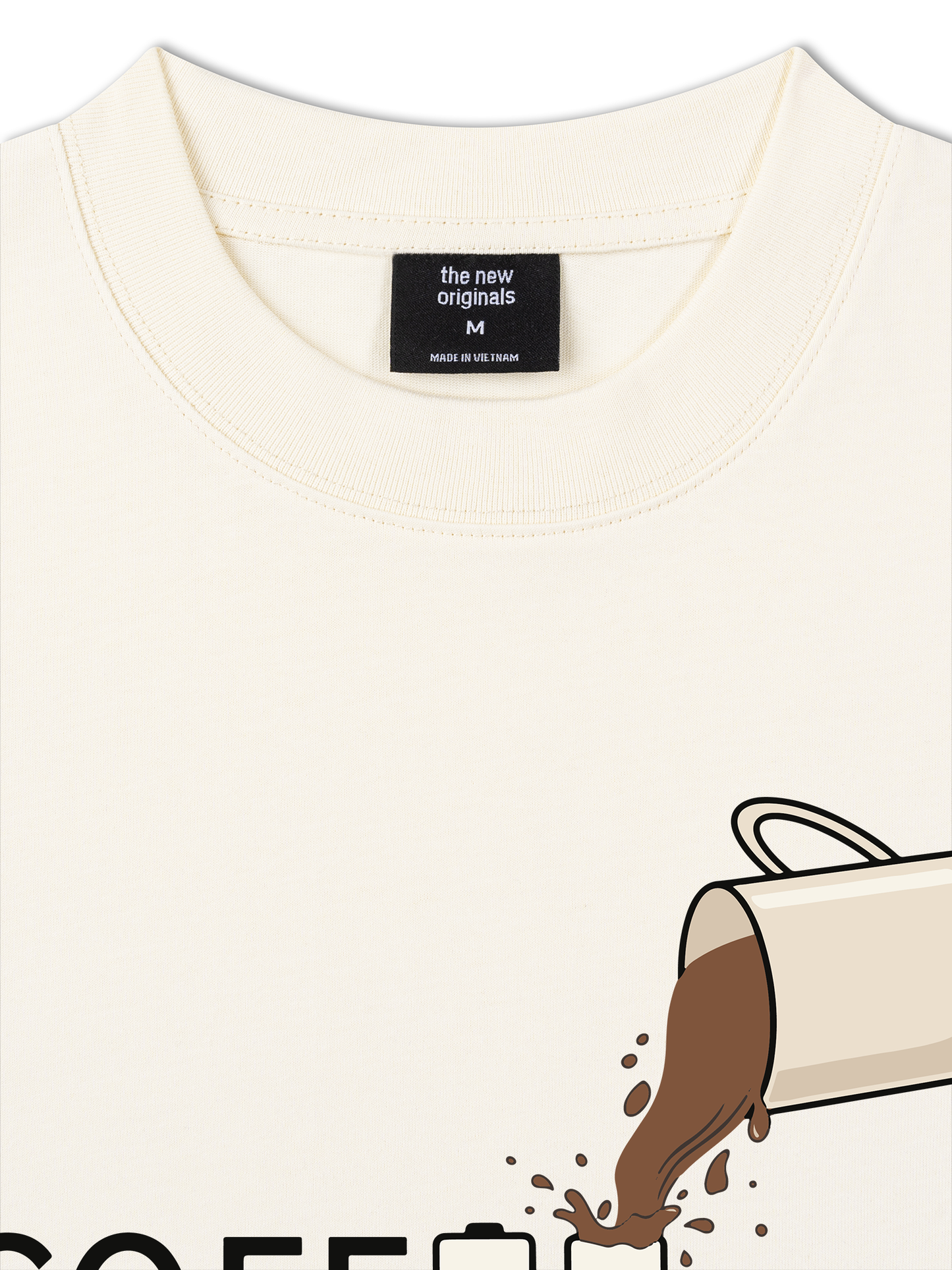 Áo Thun Relaxed Fit Coffee Battery