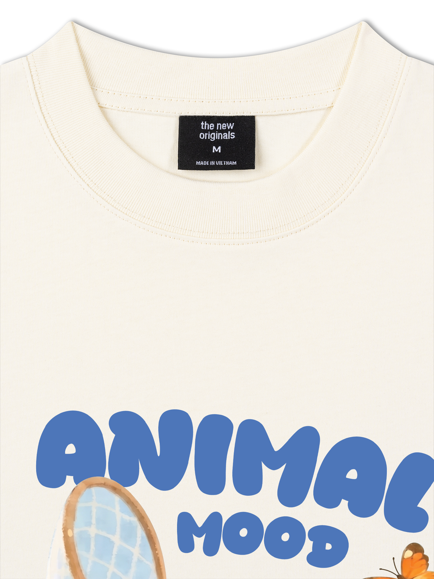 Áo Thun Relaxed Fit Animal Beaver Catches Butterflies