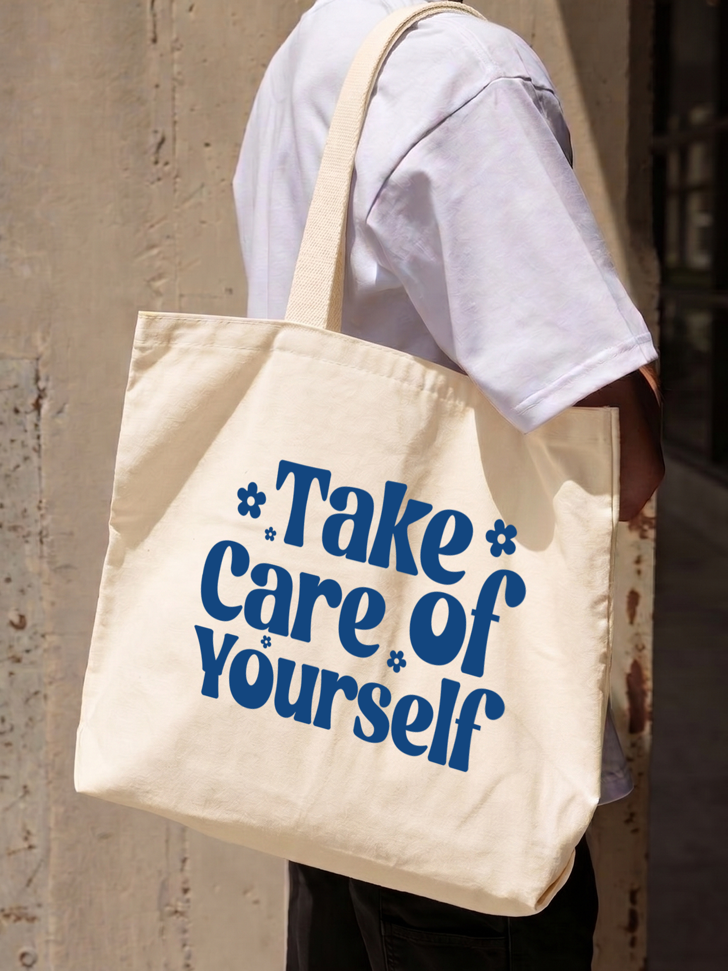 Túi Tote Take Care Of Yourself Flowers