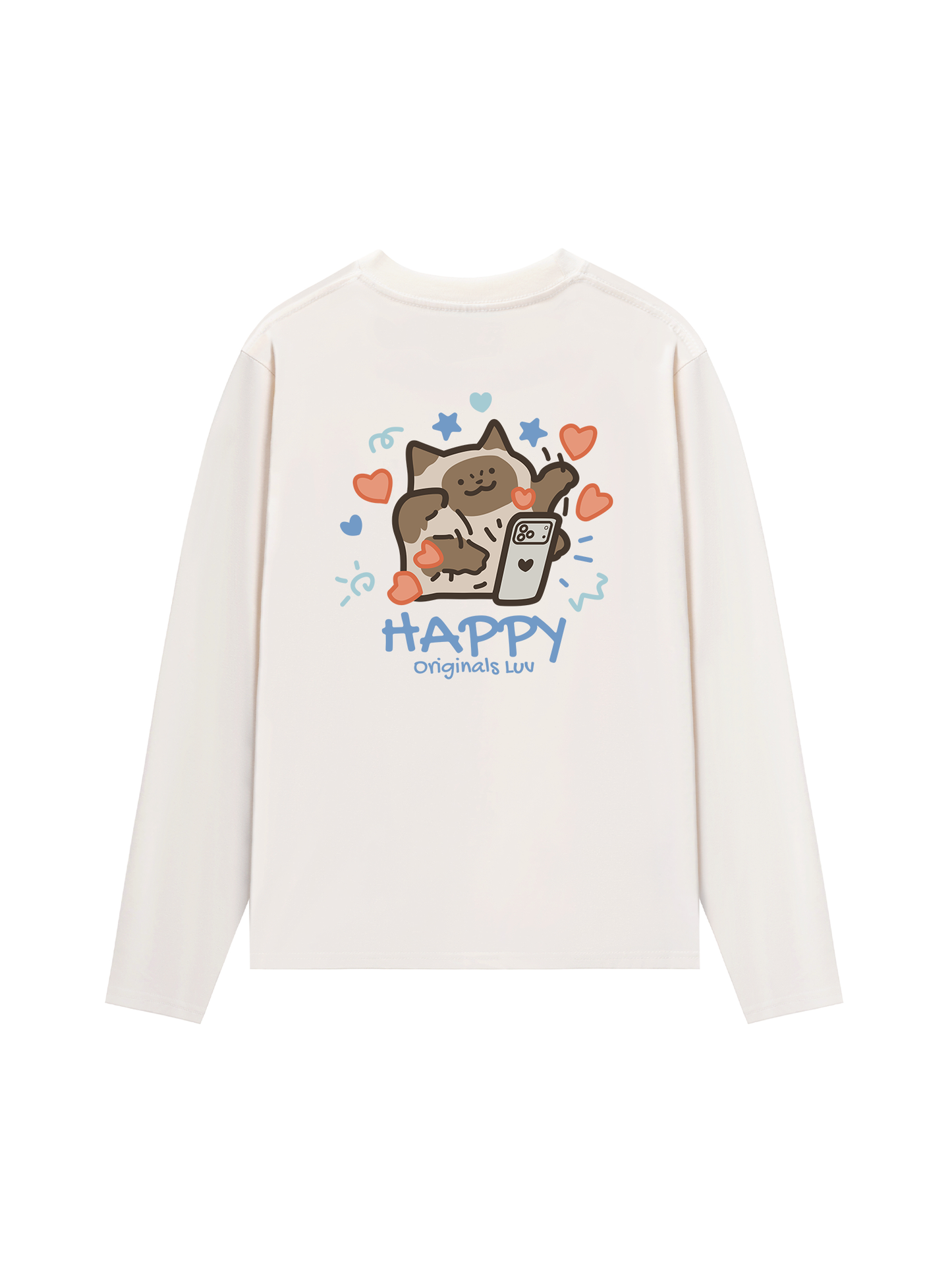 Áo Thun Dài Tay Happy Luv Cat Couple