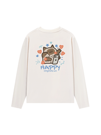Áo Thun Dài Tay Happy Luv Cat Couple