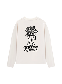 Áo Thun Dài Tay Coffee & Flowers Oversized
